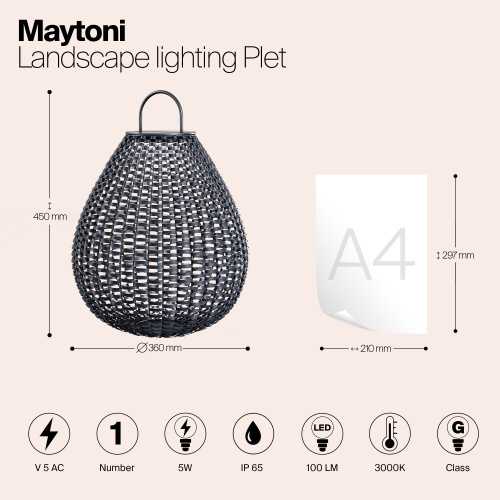 Светильник на солнечной батарее Outdoor OSL599FL-L5B3K фото 17