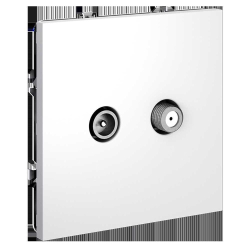 Розетка телевизионнная встраиваемая Voltum S70 оконечная TV+SAT, (белый матовый) VLS060402 Розетка телевизионнная встраиваемая Voltum S70 оконечная TV+SAT, (белый матовый) VLS060402