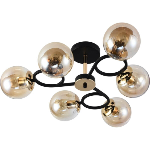 Потолочная люстра Reluce 01338-0.3-06 BK+FGD Потолочная люстра Reluce 01338-0.3-06 BK+FGD