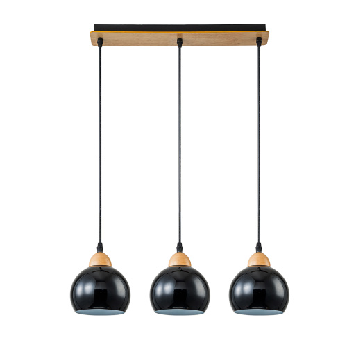 Подвесной светильник Escada 10178/3S E27*40W Black/Wood фото 2
