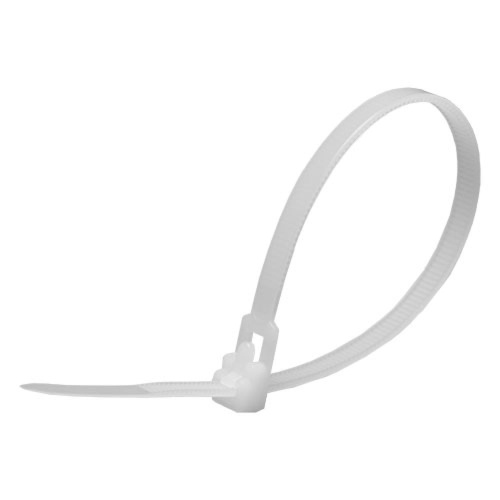 Хомут нейлоновый многоразовый STEKKER NYCT50-200 5x200 мм, белый, упаковка 100 шт фото 2