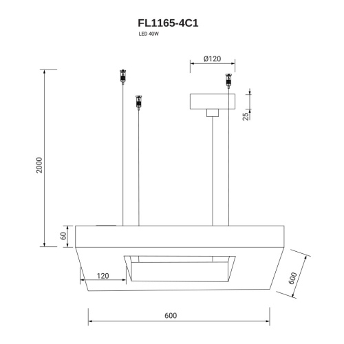 Подвесная люстра Certezza FL1165-4C1 фото 4 Подвесная люстра Certezza FL1165-4C1 фото 4