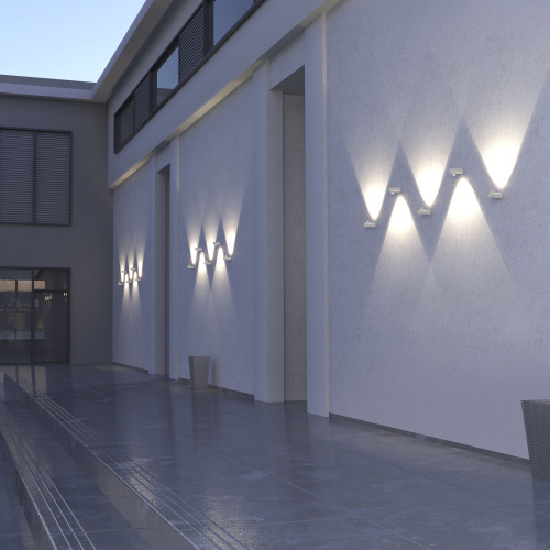 Уличный настенный светодиодный светильник Ray LED IP54 35134/W белый фото 2