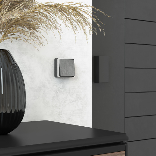 Выключатель одноклавишный Gallant графит рифленый W5010004 фото 2 Выключатель одноклавишный Gallant графит рифленый W5010004 фото 2