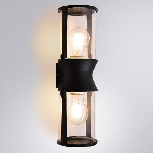 Уличный настенный светильник Arte Lamp Minchir A8306AL-2BK фото 2