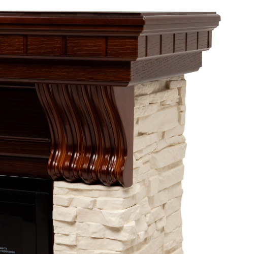 Электрокамин RealFlame Michigan 42/BV NT орех с очагом Beverly 1000 фото 4