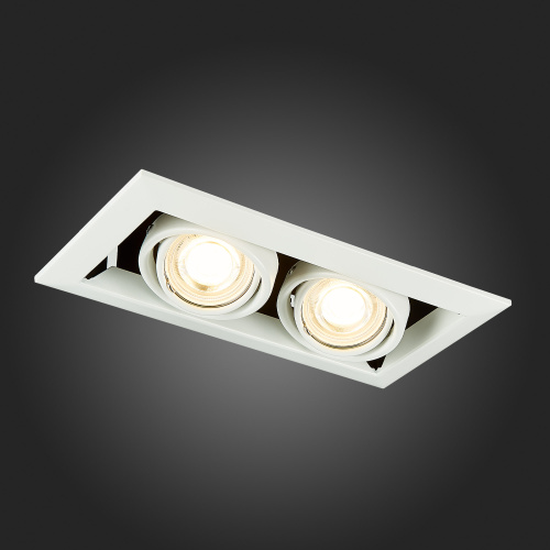 ST250.558.02 Св-к встр. Черный, Белый GU10 2*50W  IP20 L245xW126xH70 220V Без ламп Встраиваемые светильники фото 9