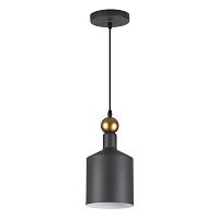 4085/1 PENDANT ODL19 417 темн.серый/золотой Подвес Е27 1*40W 220V BOLLI