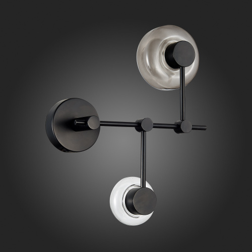 SL6005.401.02 Светильник настенный ST-Luce Черный/Дымчатый, Прозрачный LED 2*3W 3000K VALLO фото 3