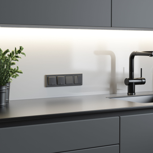 Рамка из поликарбоната на 4 поста Stark графит матовый W0041864 фото 2 Рамка из поликарбоната на 4 поста Stark графит матовый W0041864 фото 2