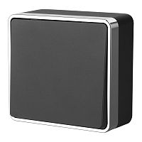 Выключатель одноклавишный Gallant черный/хром W5010035