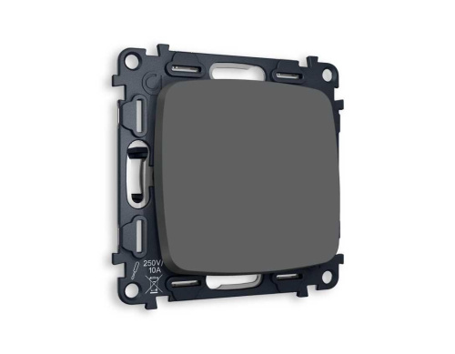 Комплект механизма 1-кл выключателя AMBRELLA VOLT OMEGA Графит мягкое касание QUANT (OP9010, VM101) MO901010