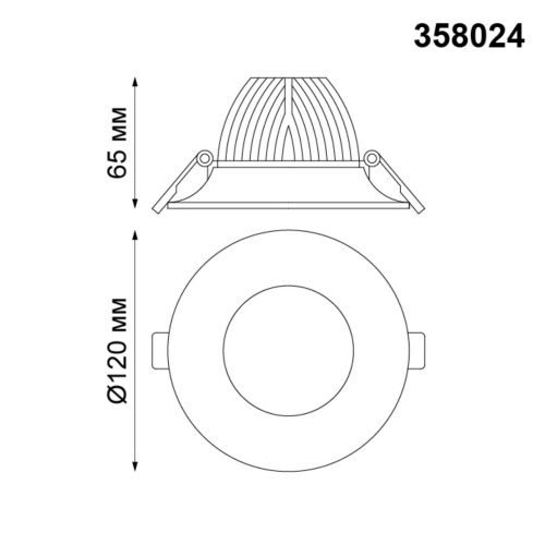 358024 SPOT NT19 532 белый Встраиваемый светильник IP20 LED 4100К 10W 220V GLOK фото 3
