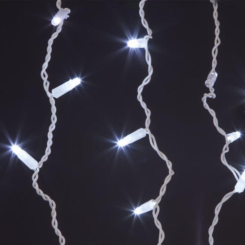 Новогодняя гирлянда бахрома белый с эффектом мерцания 3*0,6м IP65 100-101 белый с эффектом мерцания фото 7