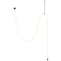 4391/40CL HIGHTECH ODL24 301 черный/металл/канат Потолочный св-к встраиваемый (2 крепления и крючок в комплекте) IP20 LED 40W 1580Лм 4000K CORDA
