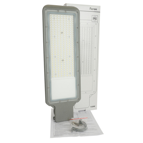 Светодиодный уличный консольный светильник Feron SP3024 150W 5000K 230V, серый фото 14