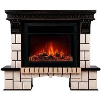 Электрокамин RealFlame Stone 26 AO античный дуб с очагом Moonblaze Black