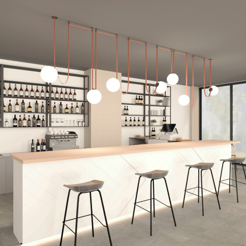 DK5555-BK Cветильник для трека-ремня Belty, серия Orb, со светодиодом, D230*H236мм, 48V DC, 15W, RA90, 120°, 3000K, IP20, черный, акрил фото 8 DK5555-BK Cветильник для трека-ремня Belty, серия Orb, со светодиодом, D230*H236мм, 48V DC, 15W, RA90, 120°, 3000K, IP20, черный, акрил фото 8