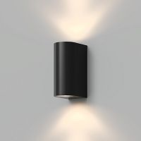 DK9791-BK Настенный уличный светильник NARVIK, IP44, 2хGU10 LED, до 15 Вт, черный, алюминий