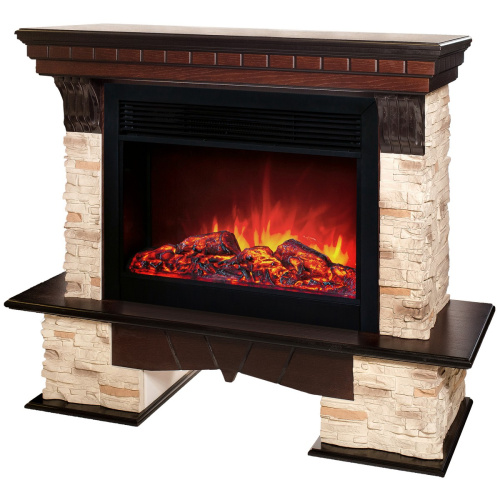 Каминокомплект ROCKLAND/ЧЕЛСИ Античный дуб с очагом Электроочаг MOONBLAZE LUX/МУНБЛЕЙЗ фото 2