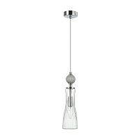 8269/1A NEOCLASSI LN26 160 хром/серый/прозрачный, металл/керамика/стекло Подвес Е14 1*40W 220V EMILY