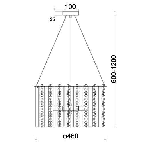 Подвесной светильник Escada 2104/6S E14*60W Chrome фото 2 Подвесной светильник Escada 2104/6S E14*60W Chrome фото 2