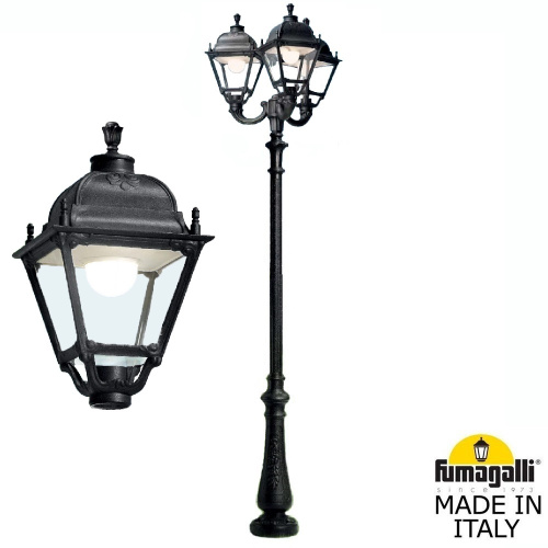 Fumagalli Парковый фонарь FUMAGALLI NEBO OFIR/SIMON 3L U33.202.R30.AXH27 Fumagalli Парковый фонарь FUMAGALLI NEBO OFIR/SIMON 3L U33.202.R30.AXH27