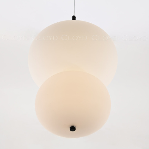 Подвесной светильник Cloyd AVOGADRO-B P2 / Ø33 см - черный - опаловое стекло (арт.11364)