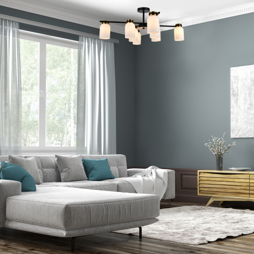 Светильник на штанге Escada 1151/8P E14*40W Black/Brass фото 2