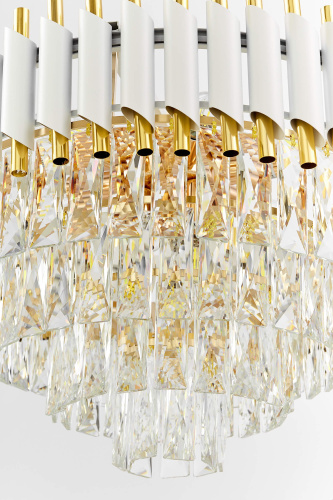 Хрустальная подвесная люстра Lumina Deco Funneli LDP 6003-500 WT+F.GD фото 2