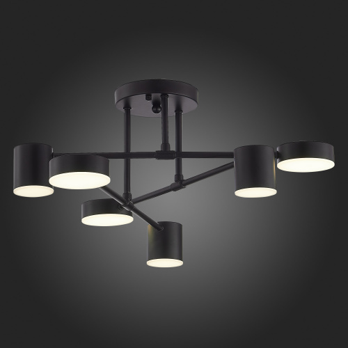 SLE201042-06 Светильник потолочный Черный/Черный LED 6*7W 4000K NOBEL фото 3