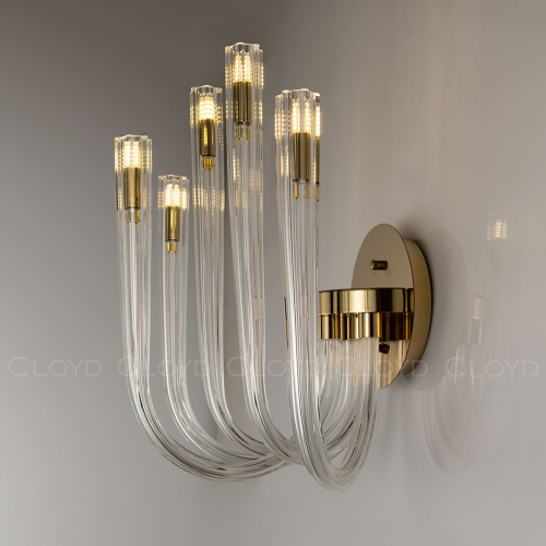 Бра Cloyd AEDA W5 / шир. 35 см - золото (арт.20477)