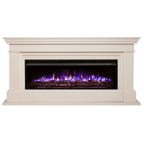 Каминокомплект ONTARIO/ЛЕОНАРДО Бежевый с очагом Электроочаг PREMIER/ПРЕМЬЕР 50