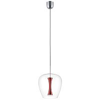 804202 Люстра CUPOLA LED 10W 500LM АЛЮМИНИЙ/КРАСНЫЙ 3000K