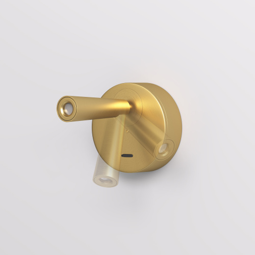 DK5072-SB Бра SHINE WALL со светодиодом, D104*H68, IP20, 3000К, 3W, RA?90, сатинированная латунь, алюминий фото 4