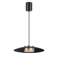 358591 OVER NT21 440 черный/золото Светильник накладной светодиодный, провод 2м IP20 LED 4000K 18W 220-240V PILZ
