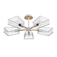 8246/5C COUNTY LN25 000 белый, металл/дерево Люстра потолочная Е27 5*60W 220V IRMA