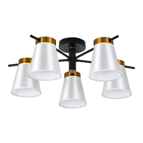 Светильник на штанге 120005/5R E14*40W Black/Gold фото 2