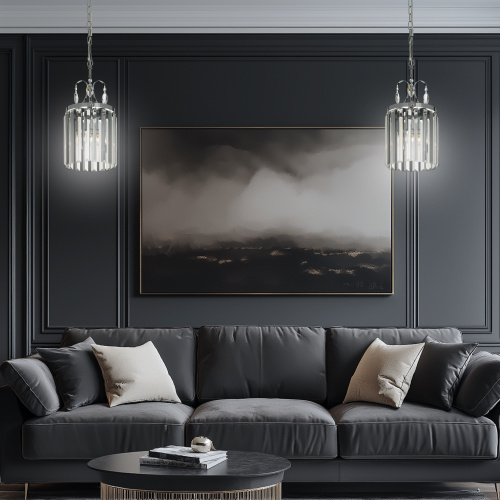 Citilux Инга CL335111 Подвесной хрустальный светильник Хром фото 7 Citilux Инга CL335111 Подвесной хрустальный светильник Хром фото 7