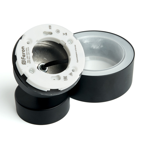 Светильник HL3670 AURA 12W, 230V, GX53, чёрный фото 7