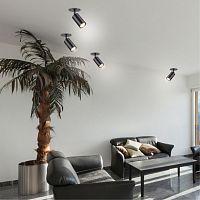 370416 SPOT NT19 574 черный Встраиваемый светильник IP20 GU10 50W 220V PIPE