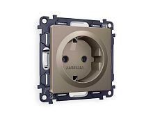 Комплект механизма электрической розетки AMBRELLA VOLT ALFA Темная бронза матовый с/з на винтовых зажимах QUANT (AP6360, VM141) MA636010