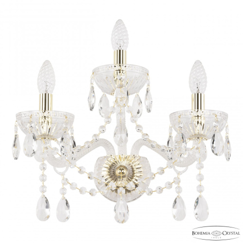 Бра хрустальные 5413B/2+1/165 G Clear/M-1G Bohemia Ivele Crystal (Богемия Ивеле Кристалл) фото 2 Бра хрустальные 5413B/2+1/165 G Clear/M-1G Bohemia Ivele Crystal (Богемия Ивеле Кристалл) фото 2