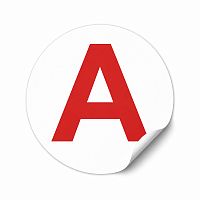 Самоклеящаяся этикетка INFO EK001 А (для аварийных светильников) 50х50мм
