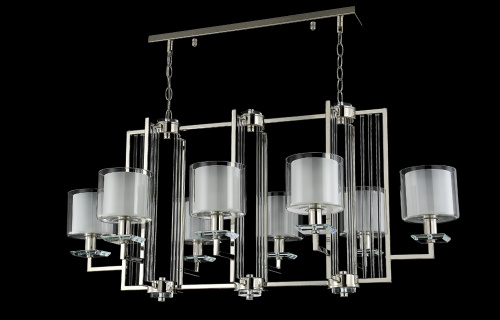 Crystal Lux Люстра Crystal Lux NICOLAS SP8 L1000 NICKEL/WHITE фото 4