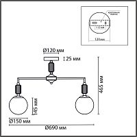 6580/5C CLASSI LN26 36 французское золото, серый/белый металл, керамика/стекло Люстра потолочная E14 5*40W 220V VIVIEN
