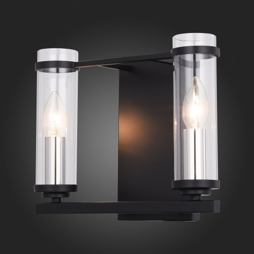 SL334.401.02 Бра ST-Luce Черный, Никель/Прозрачный E14 2*60W BICHERO фото 6