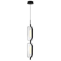 5003/20L L-VISION ODL23 391 черный матовый/прозрачный/стекло Подвес LED 20W 3000K KAVIA