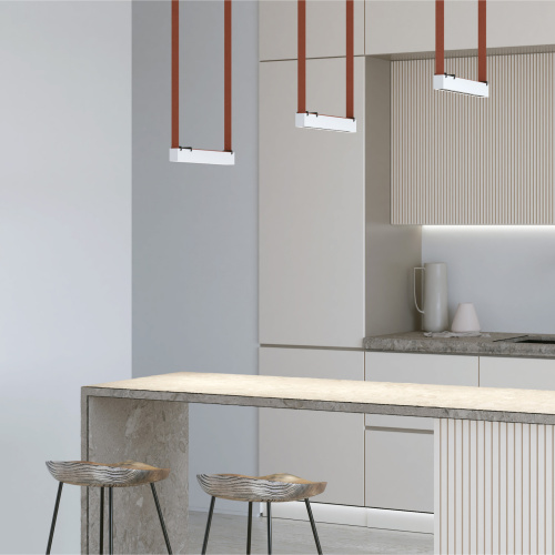 DK5570-WB Cветильник для трека-ремня Belty, серия Grill, со светодиодом, L323*W40*H45мм, 48V DC, 12W, RA90, 24°, 4000K, IP20, белый с черным, алюминий фото 2