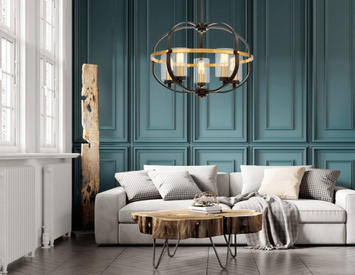 Подвесной светильник Lumina Deco Monterey LDP 1141-5 BK+MD фото 3 Подвесной светильник Lumina Deco Monterey LDP 1141-5 BK+MD фото 3